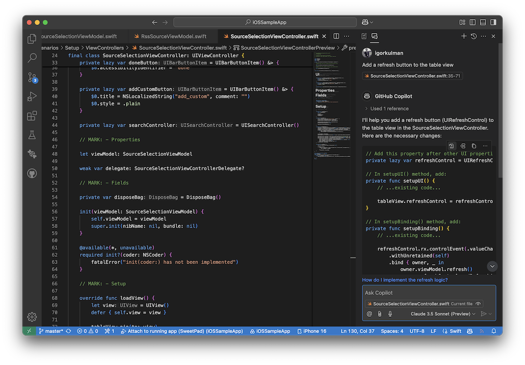 Experimenting with Copilot in VS Code