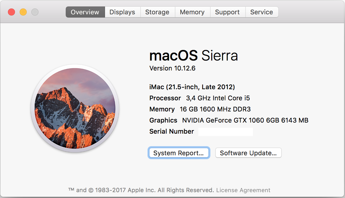 Hackintosh running macOS Sierra