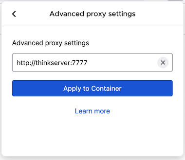 Proxy for Firefox container